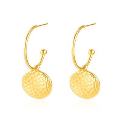 China Wholesale FASHIONABLE Custom 18K Gold Plated Delicate Stainless Steel Famous Ladies Jewelry Manufacturer Pretty Handmade Stud Earrings for sale