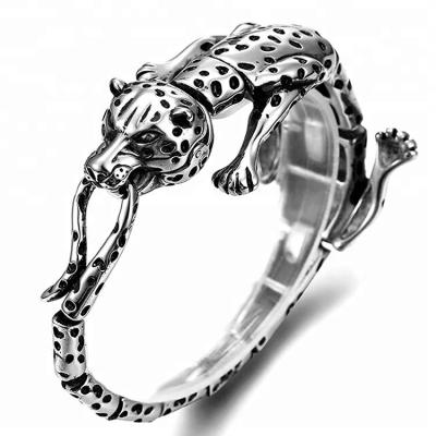 China Marlary High Quality Stylish Fashion Gothic Punk Heavy Men's 316L Stainless Steel Leopard Key Bracelets for sale