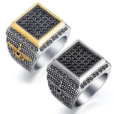 China Fashion Design Personalized Men's Cubic Zircon Stainless Steel Jewelry Rings Wholesale FASHIONABLE Jewelry Manufacturer for sale