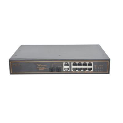 China POE Factory 10/100/1000M 10 Port Poe Metal Housing Fanless Design Industrial Network Switch for sale