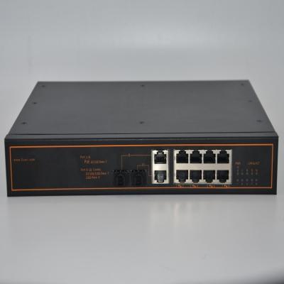 China POE PoE Port 8 10/100M Unmanaged + 2 Port 1000M Ethernet Uplink Industrial Poe Switch for sale