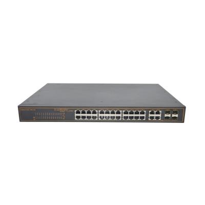 China Industrial POE 24 10/100Base-Tx Grade Ethernet Switch with 4 SFP PoE Switch Network for sale