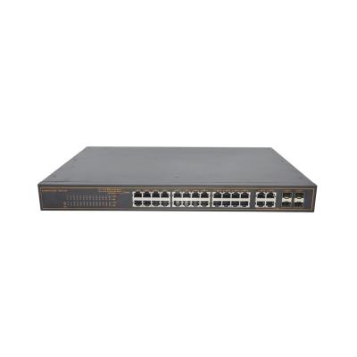 China POE Maker 24 Ports POE Switch 100-240VAC 400W Smart Ethernet Switch for Security Camera System for sale