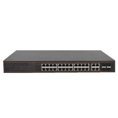 China Cheap Price POE Rack Mounted 24 Port 10/100Mbps Ethernet Switch IP40 Metal Housing Network Switches for sale