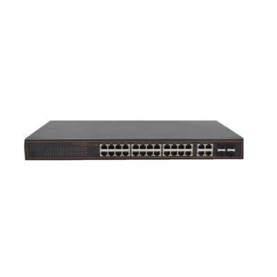 China Industrial POE Network 24 Ports Gigabit Switch Rack Mount 100-240vac Poe Switches With 4 Gigabit Combo Ports for sale