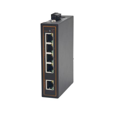 China VLANs Support Mini Unmanaged Din Rail 5 Port Industrial Grade Network Switch 10/100base-Tx Gigabit Ethernet for sale