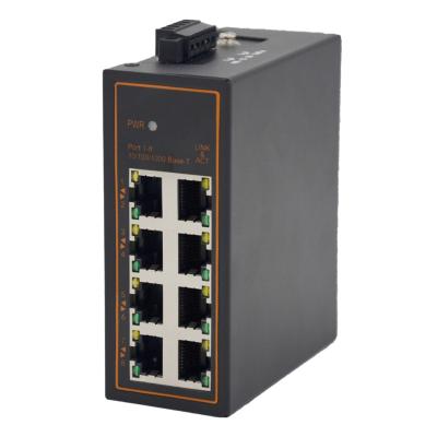 China Hot Selling Product 8 Port Metal 10/100/1000base-t Grade Industrial Switch For Network Monitoring\ for sale