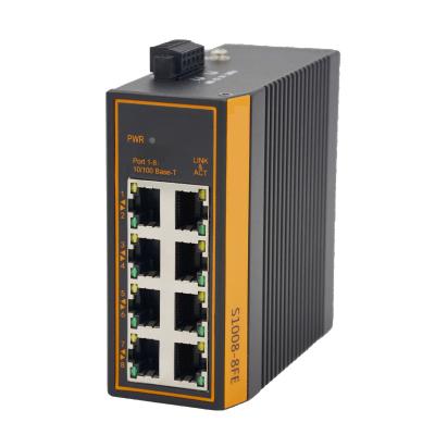 China S1008-8fe-i-dc Series 8ports Switches Industrial Poe Ethernet Switch Support Industrial Network Switch / for sale