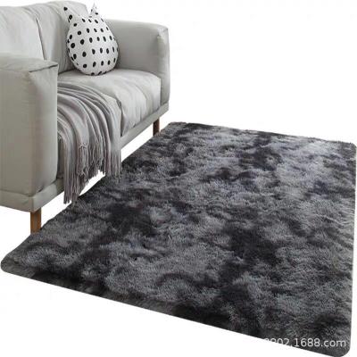 China Washable dye by knotting gradient plush carpet living room coffee table mat bedside long hair can be washed full bedroom Nordic . for sale