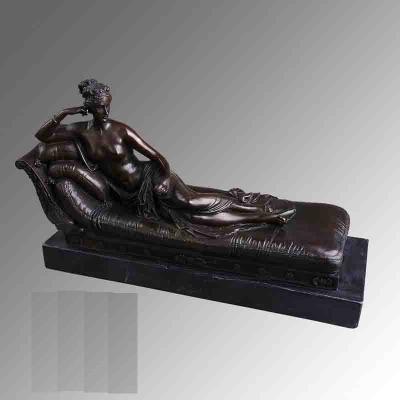 China Hot Selling European Bronze Sculpture of Europe Napoleon Sister Naked for Gifts and Home Decor for sale