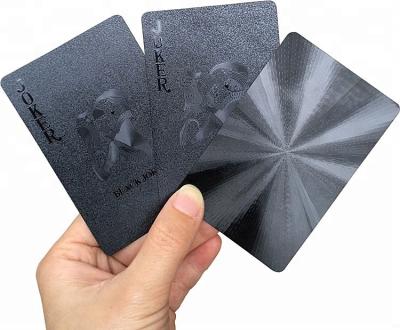 China Factory Price Environmental Protection Black Diamond Foil Plastic PET Laser Direct Playing Cards for sale