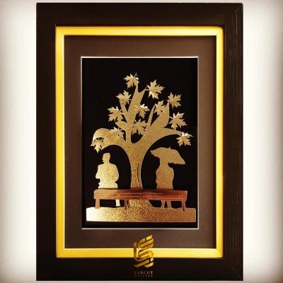 China 3D Europe Fall in Love 24k Gold Craft Art Frame for sale