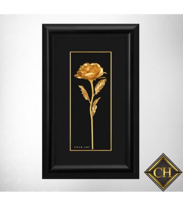 China Real Gold Foil 24k Gold Foil Framed Rose Flower Valentine Lover Gift for sale