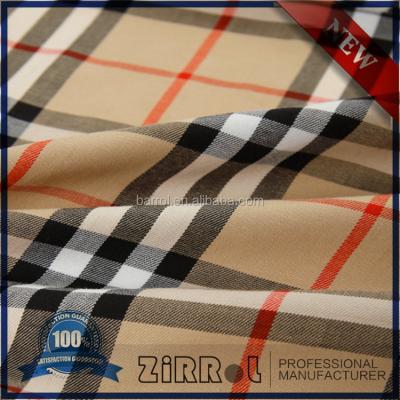 China Shaoxing Zhejiang anti-static yarn dyed 100% cotton materials plaid fabrics for shirting for sale