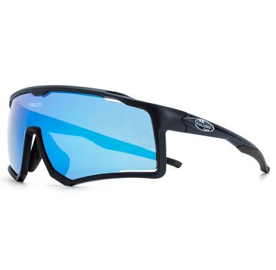 China Custom high quality paint elastic sports uv400 glass TR90 colored logo lenses polarized sunglasses PU-X3 unisex for sale