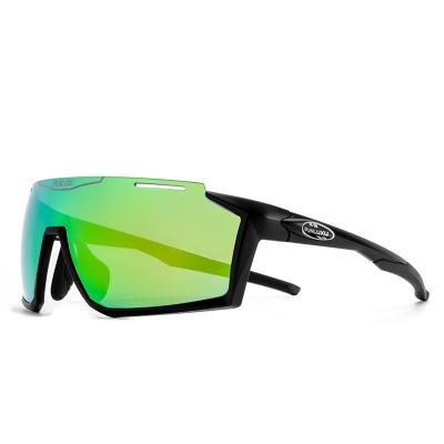 China Good Quality Recycling PU-X3HF UV Blocking Thickness Eyewear Windproof Glasses Men Outdoor Sport Sunglasses Green Color for sale