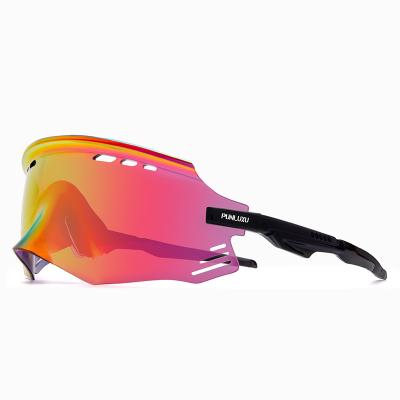 China Wholesale Outdoor Unisex Sports For Men Cycling Colored Glasses Driving Sports Sun Glasses Bike Sunglasses Free Sample PU-X23 for sale