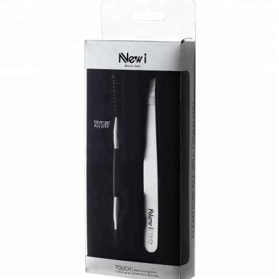 China NEWI 2pcs Eyebrow Make Up Tools Tweezers Brush Eyebrow Tweezers Set For Repair Eyebrows With PVC Box for sale