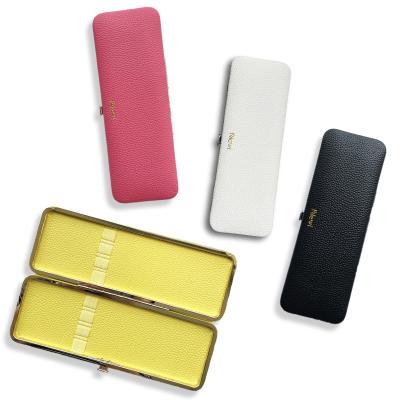 China Hot Portable Leather Eyelash Case Leather Eyelash Tweezers Fashion NEWI Color Boxed Magnetic Storage Bag for sale