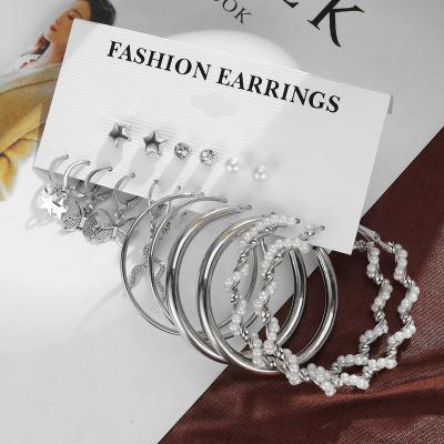 China KISSWIFE High Quality Jewelry Crystal Pearl Circle Hoop Earrings Sliver Ear Stud Butterfly Snake Drop Earring for sale