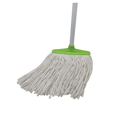 China Sustainable cotton broom with long base plastic head 21 cm for sale