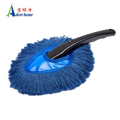 China Hot Selling Car Dusting Plastic Handle Microfiber Car Cleaner Brush Washable Cloth for sale