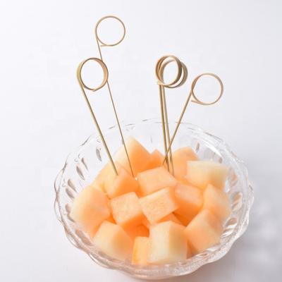 China Fashion Easily Cleaned Food Picks Bamboo Knot Skewer Fruit Stick For Wholesale for sale