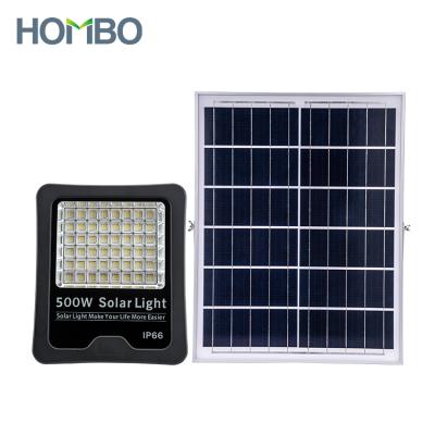 China HOMBO Ip66 50W 100W 200W 300W 400W 500W LED Warehouse Aluminum Waterproof Outdoor Solar Flood Light for sale