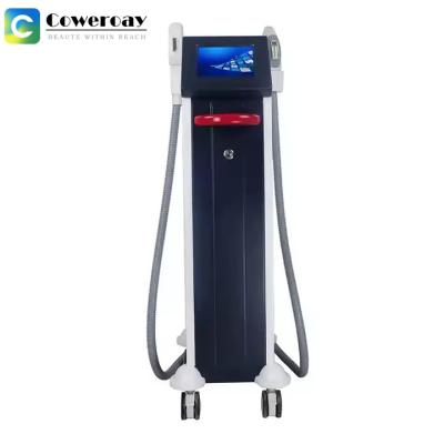 China 2 Handgriffe Ipl Elight Laser Permanent Hair Removal Machine zur Hautverjüngung zu verkaufen