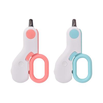 China Viable Wholesale Mini Pet Nail Clippers For Cat And Puppy With LED Light Pet Grooming Supplies for sale