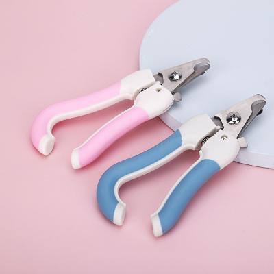 China Safe Claw Paw Trimmer Cutter Beauty Grooming Cat Dog Scissors Pet Nail Clippers Viable Compression Handle Spring With Free Backrest for sale