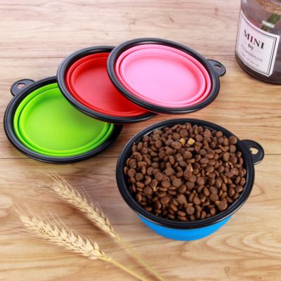 China Silicone Pet Viable Portable Driver Sublimation Dog Bowl Collapsible Dog Bowl Non Slip Collapsible Dog Bowl for sale