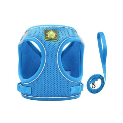 China Hot Selling Outdoor Reflective Harness With Leash Breathable Mesh Pet Harness for sale