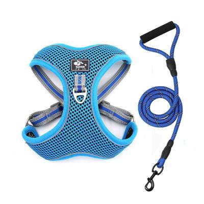 China Reflective Classic No Pull Soft Mesh Adjustable Reflective Vest Luxury Dog Harness for sale