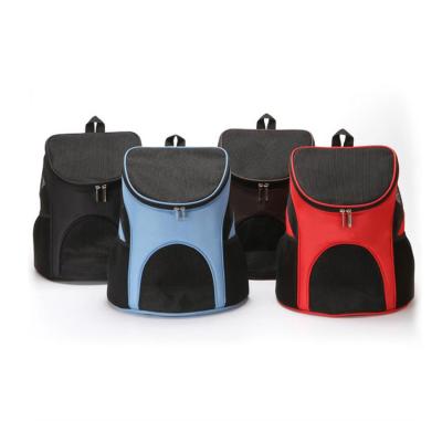 China Portable Nylon Mesh Breathable Pet Small Dog Cat Backpack Travel Viable Outdoor Carrier for sale