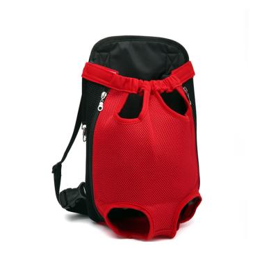 China Viable Adjustable Straps Wide Legs Tail Out Front Back Pack Carrier Pet Cat Small Dog Backpack Carrier for sale