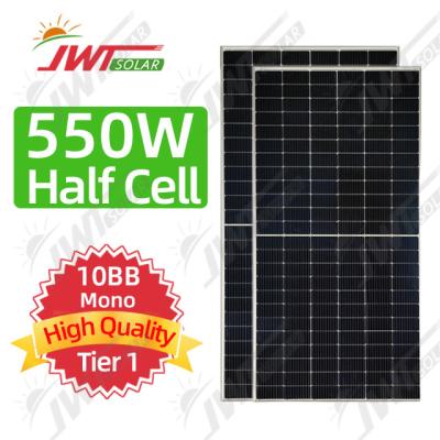 China Wholesale CE TUV Certificate Half Cell Mono Solar Power Storage For Home Panels In UAE 550w Solar Panel 