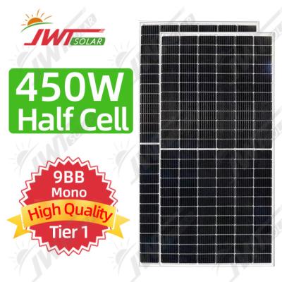 China OEM 450w 440w 2022 182mmx182mm High Efficiency Solar Panel Dual Tier 1 Glass Bifacial White Frame Solar Panels for sale