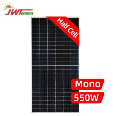 China Hot Selling JWT Solar Panels 550w Half Cut Bifacial Solar Panel With Big Power 182mmx182mm for sale