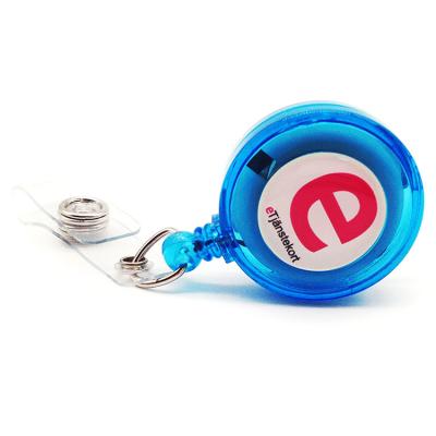 China Custom Desktop Assorted Colors Soft PVC Badge Holders Oval ABS Plastic Envelope Keys Pull Retractable Wire Badge Reel for sale