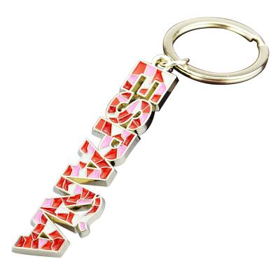 China Metal Key Chain Suppliers Letters Cute Cool Empty Rhinestone Sublimation Luxury Key Chains Keychains for sale