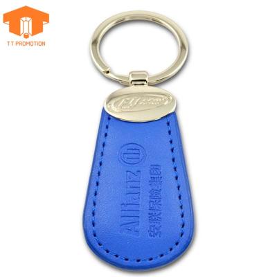 China Wholesale Cheap Custom Keychain Leather Key Chain White Leather for sale