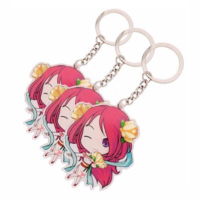 China China Suppliers Acrylic Color Key Chain Anime Clear Key Holder/White Double Side LCD School Key Chain Different View Promotion Gifts for sale