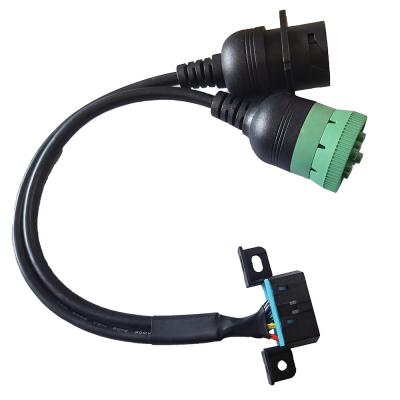 中国 OBD2 9 Pinの女性の頭部が付いている多用性があるJ1939延長ケーブル 販売のため