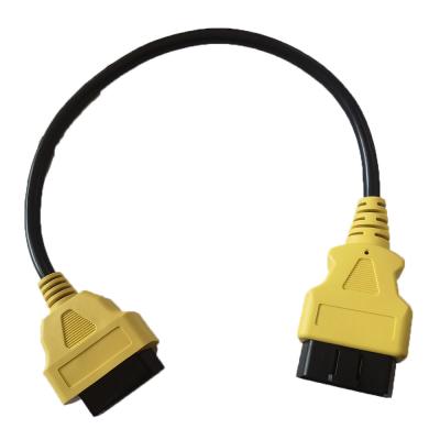 China 12V/24V OBD2 OBD Port Extension Cable Brass ABS Material Length 30cm for sale