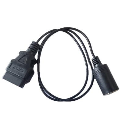 China Varón principal recto OBD GPS del cable serial de OBD2 al zócalo femenino del mechero en venta