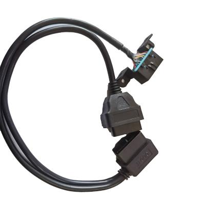 China Cable de interfaz de la extensión Obd2 del coche, masculino doblarse cable femenino del puerto del Obd en venta