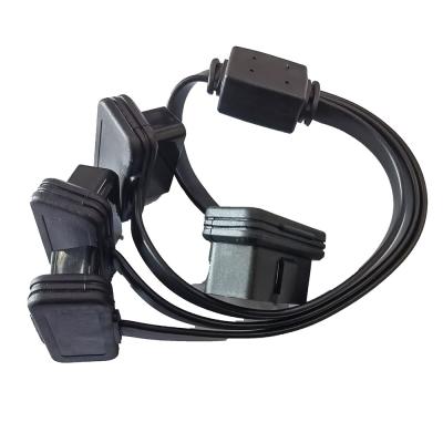 Cina Maschio automobilistico piano del cavo 1 del separatore Obd2 a 3 Straighthead femminile in vendita