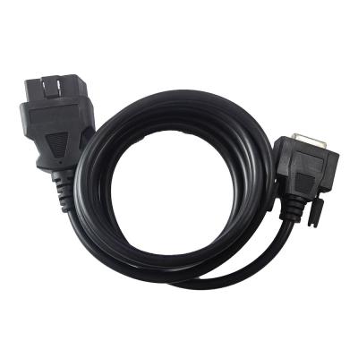 China Color de diagnóstico durable del negro de la prueba de Pin To DB26 del varón 16 del cable del coche OBDII en venta