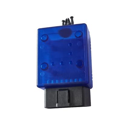 Chine Couleur bleue adaptant la clôture aux besoins du client OBDII d'OBD logeant le nouveau bâti avec le mâle de connecteur de 16 bornes OBD avec le trou de débouché à vendre